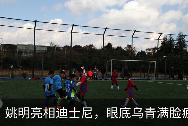 姚明亮相迪士尼，眼底乌青满脸疲惫，一身伤病走路一瘸一拐太沧桑
